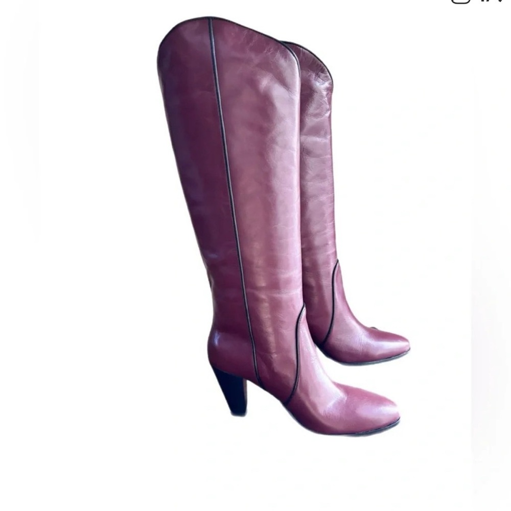 Kate Spade Burgundy Heeled Boots
